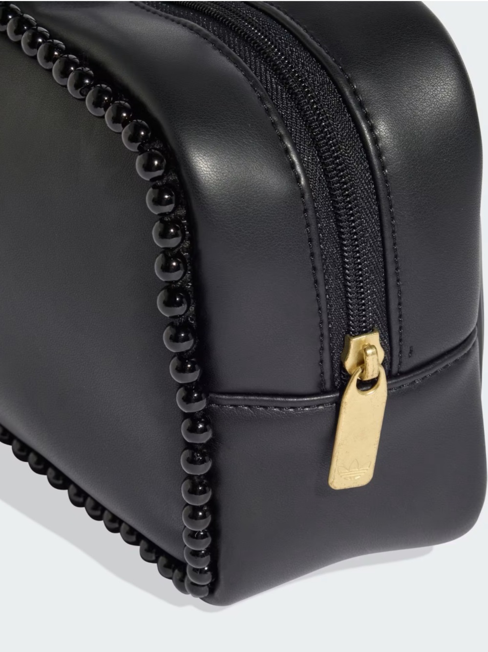 Adidas Black Beaded-Trim Shoulder Bag AIRLINER ELONGATED BAG WITH BEADS NWT - Picture 2 of 9